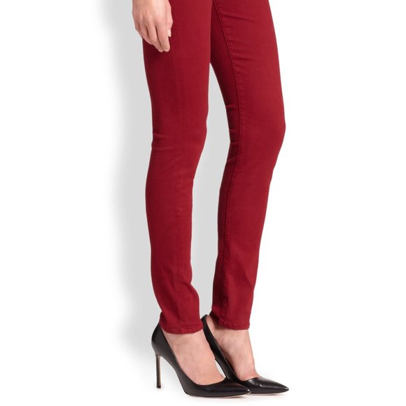 7 For all Mankind (b)air Skinny Jeans in Oxblood - Picture 1 of 8